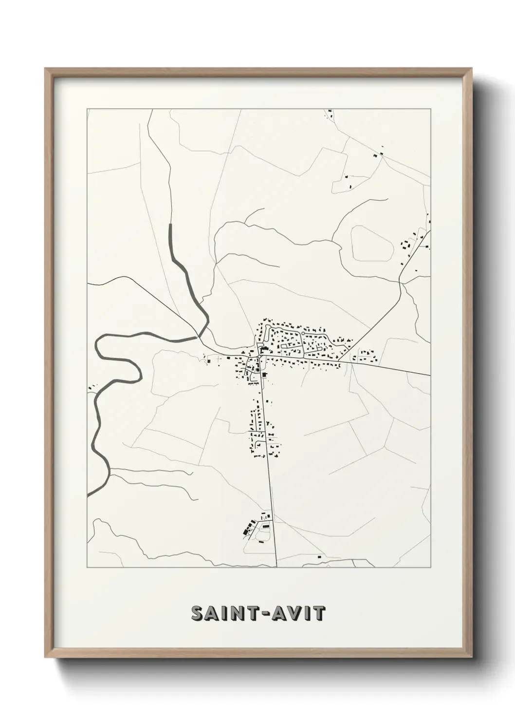 Un poster carte Saint-Avit