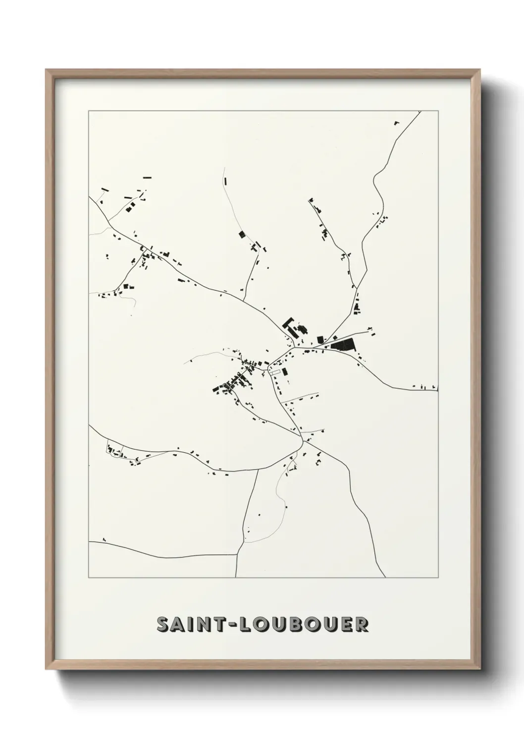 Un poster carte Saint-Loubouer