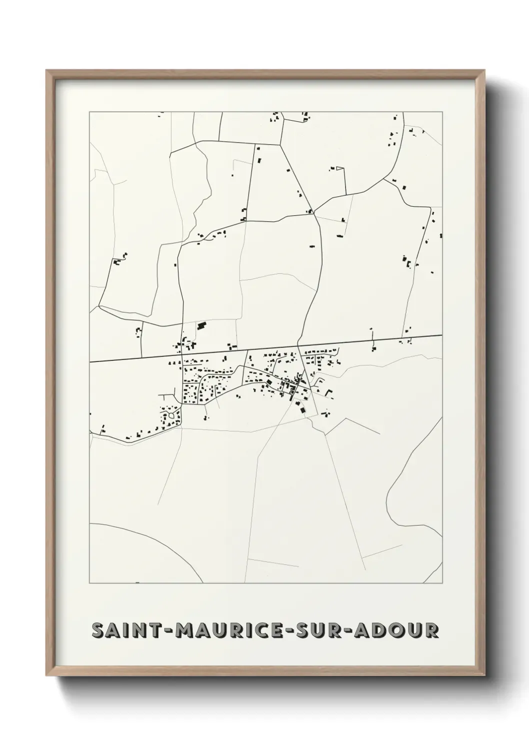 Un poster carte Saint-Maurice-sur-Adour