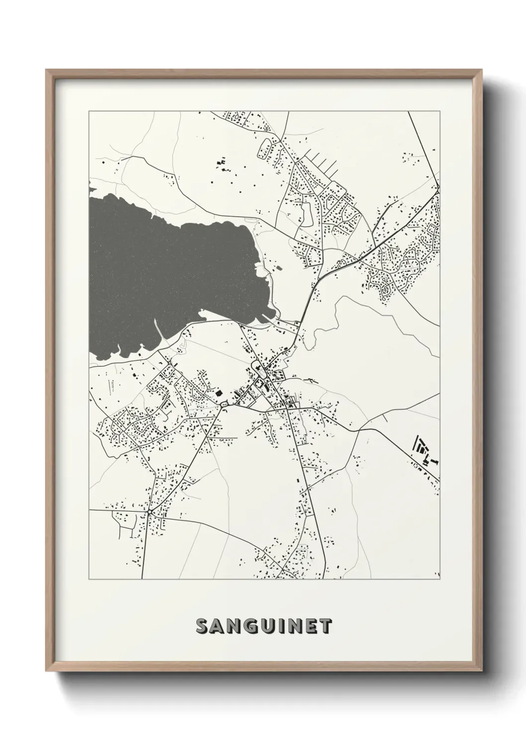 Un poster carte Sanguinet