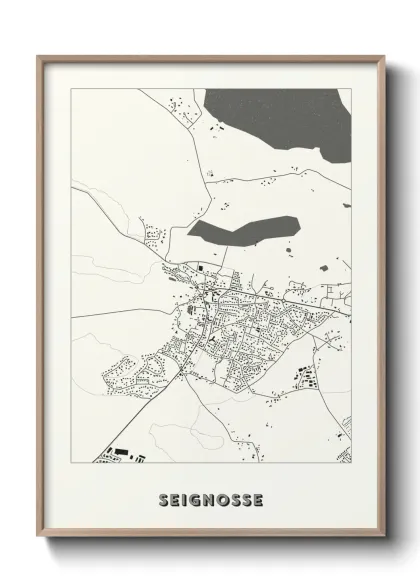 Une affiche de carte sur Seignosse