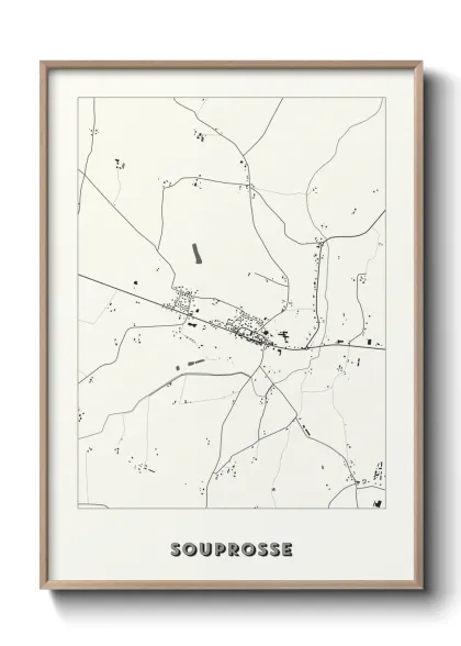 Une affiche de carte sur Souprosse