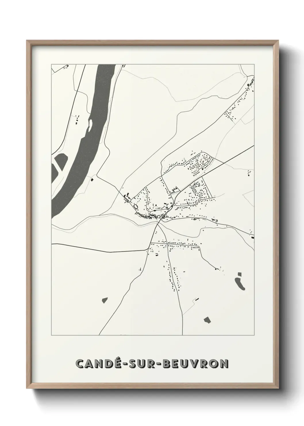 Un poster carte Candé-sur-Beuvron