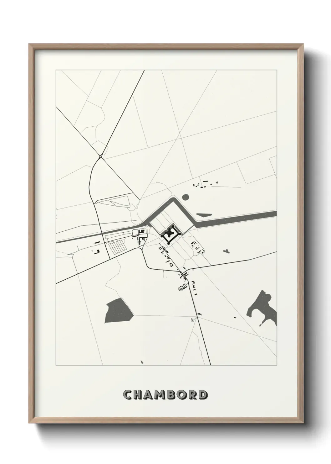 Un poster carte Chambord