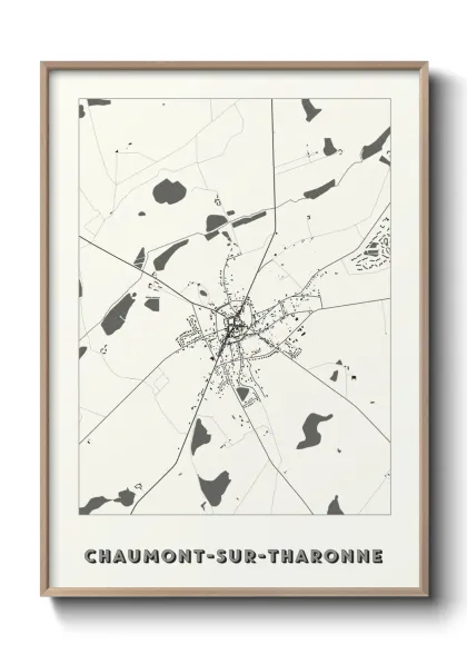 Une affiche de carte sur Chaumont-sur-Tharonne