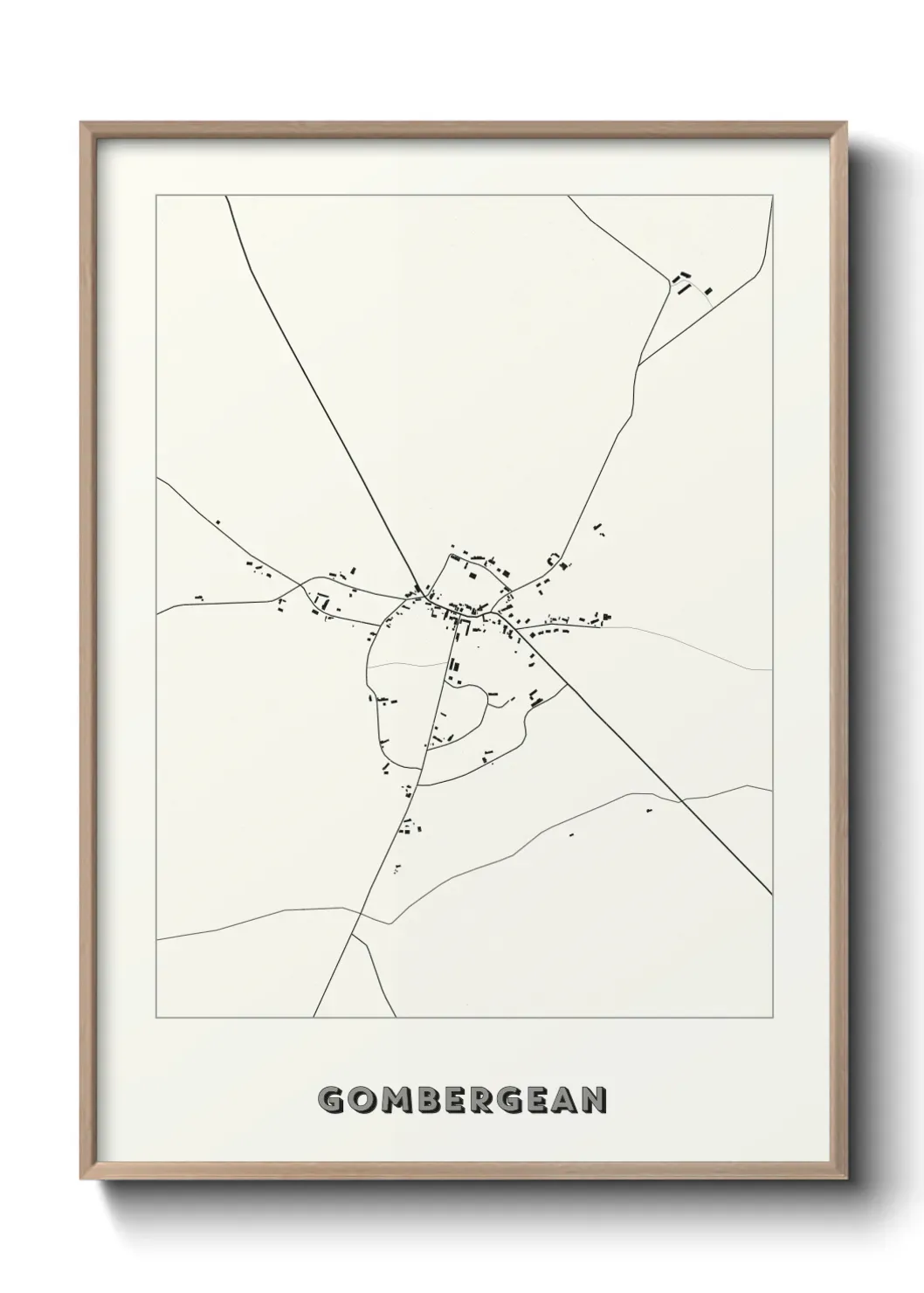 Un poster carte Gombergean