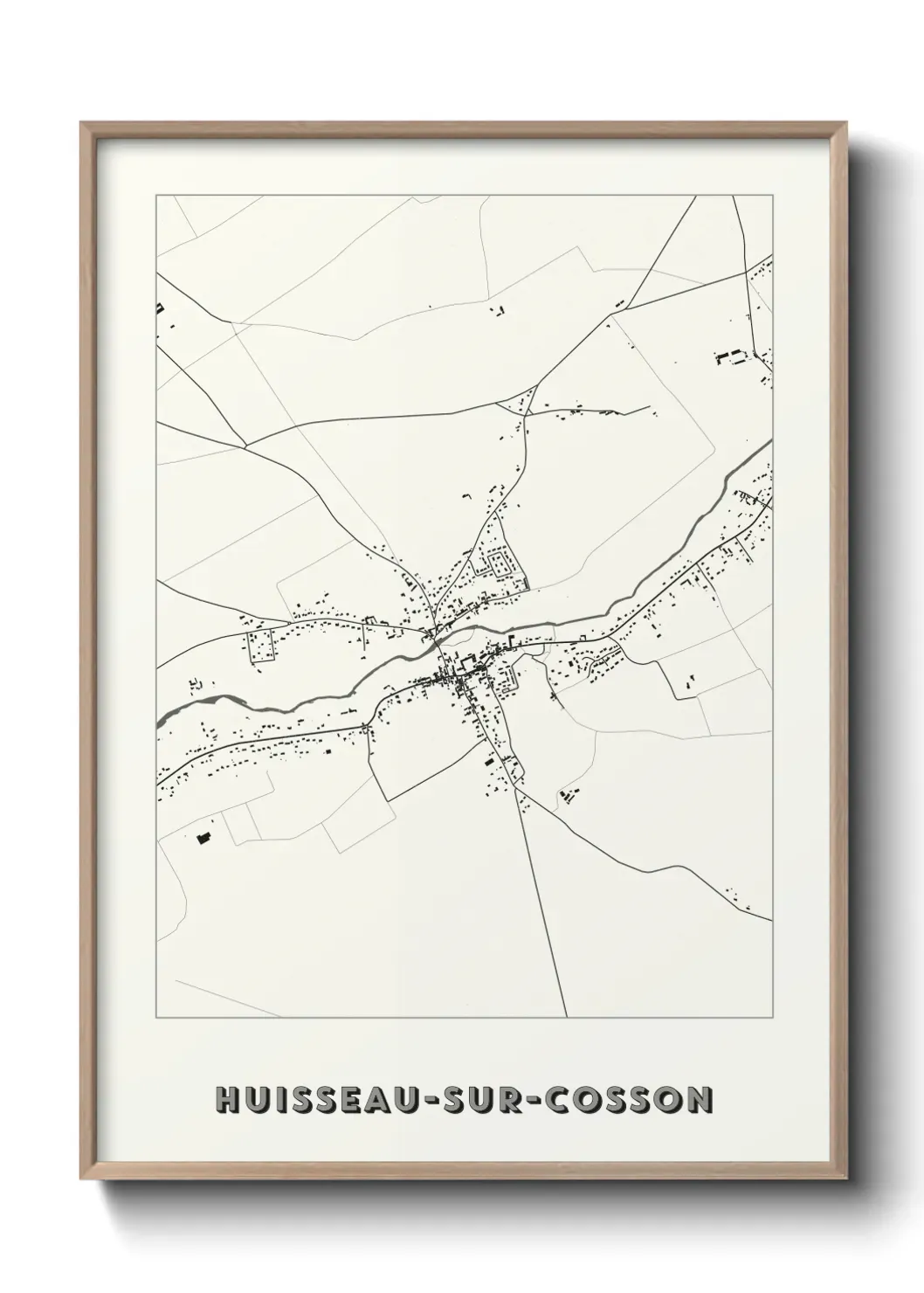 Un poster carte Huisseau-sur-Cosson