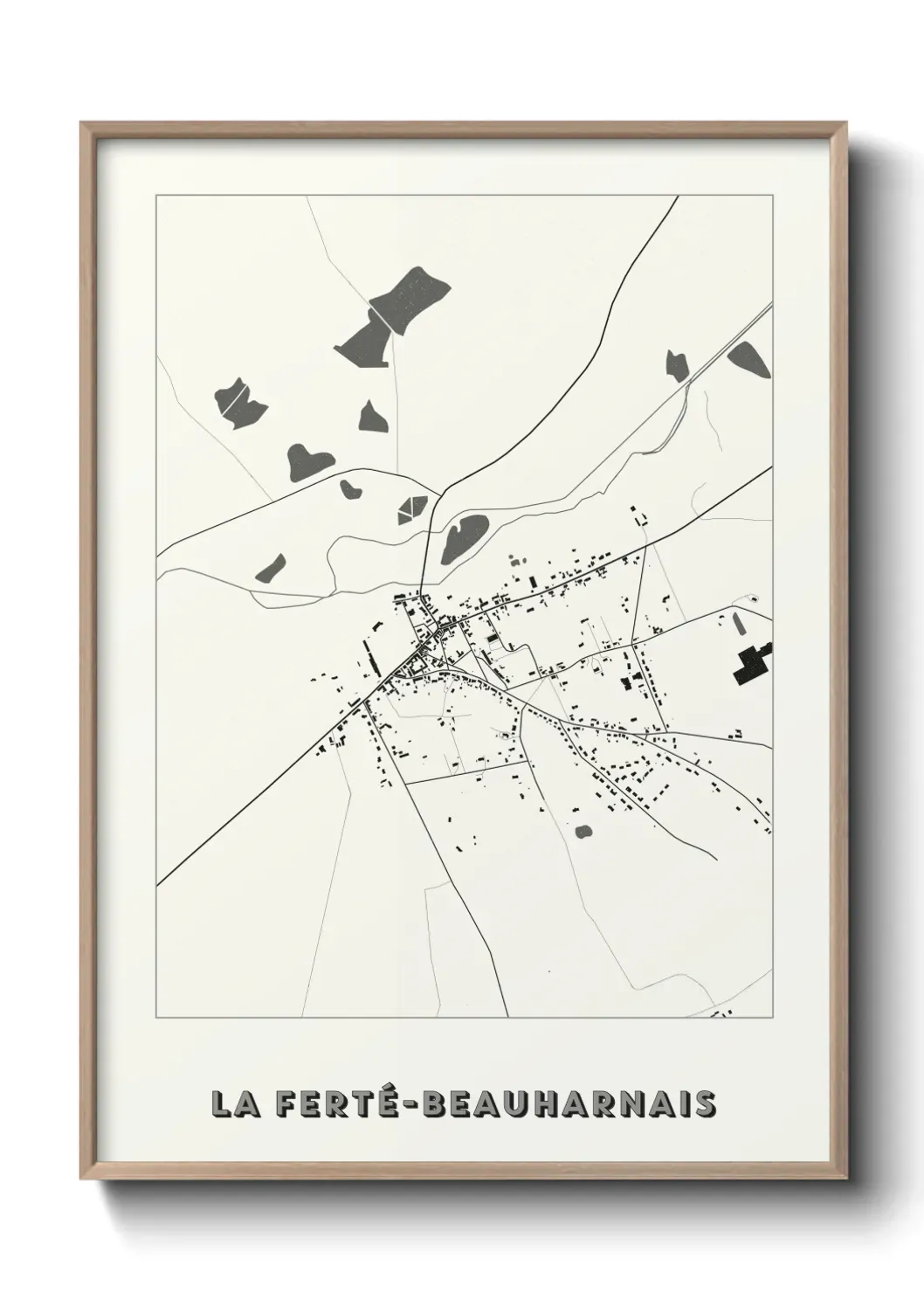Un poster carte La Ferté-Beauharnais