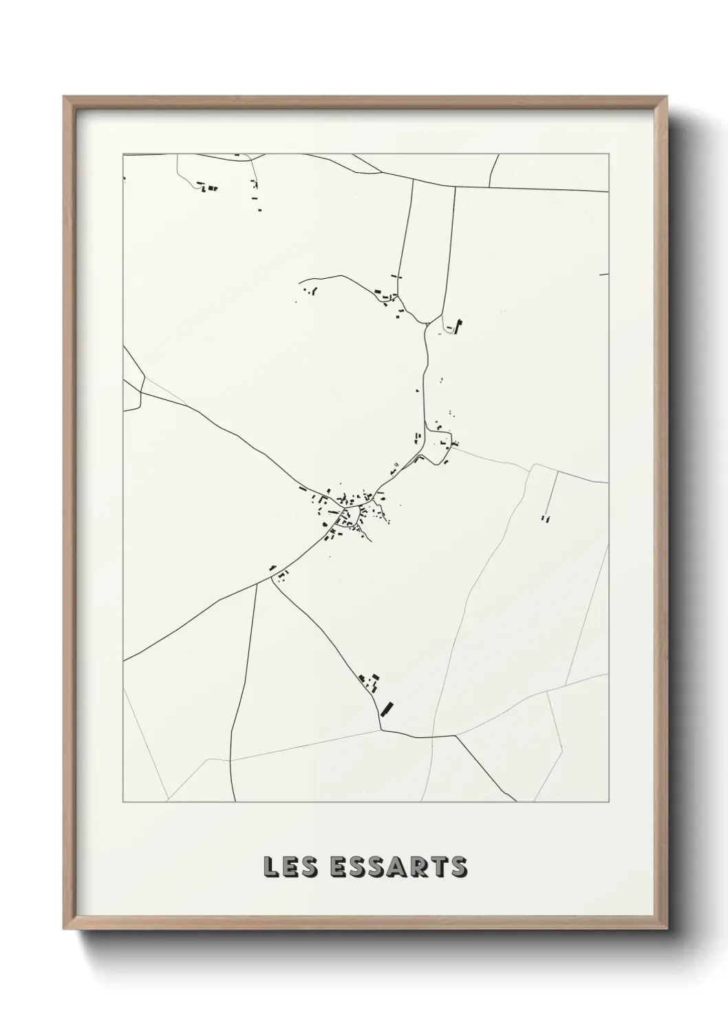 Un poster carte Les Essarts
