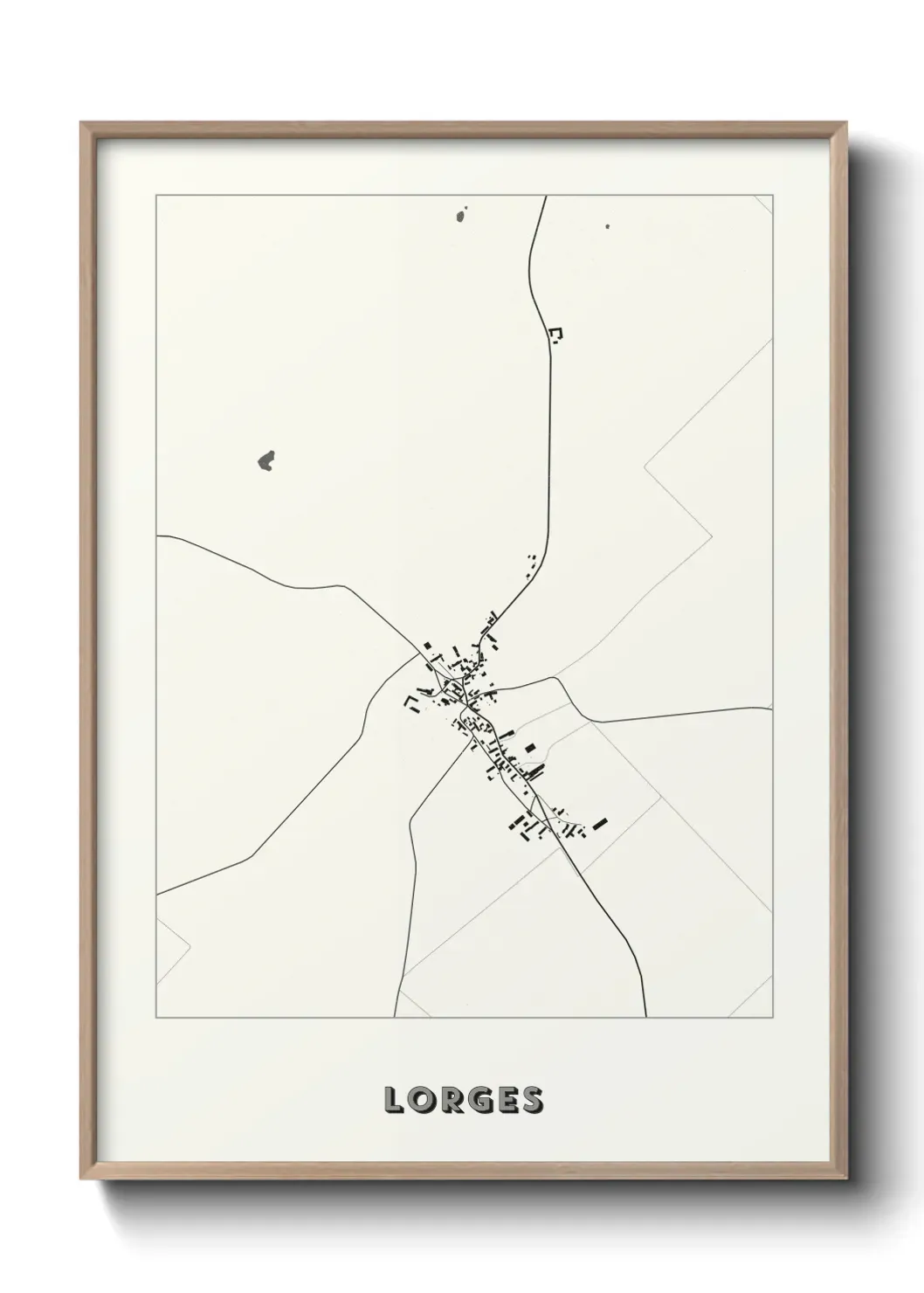Un poster carte Lorges