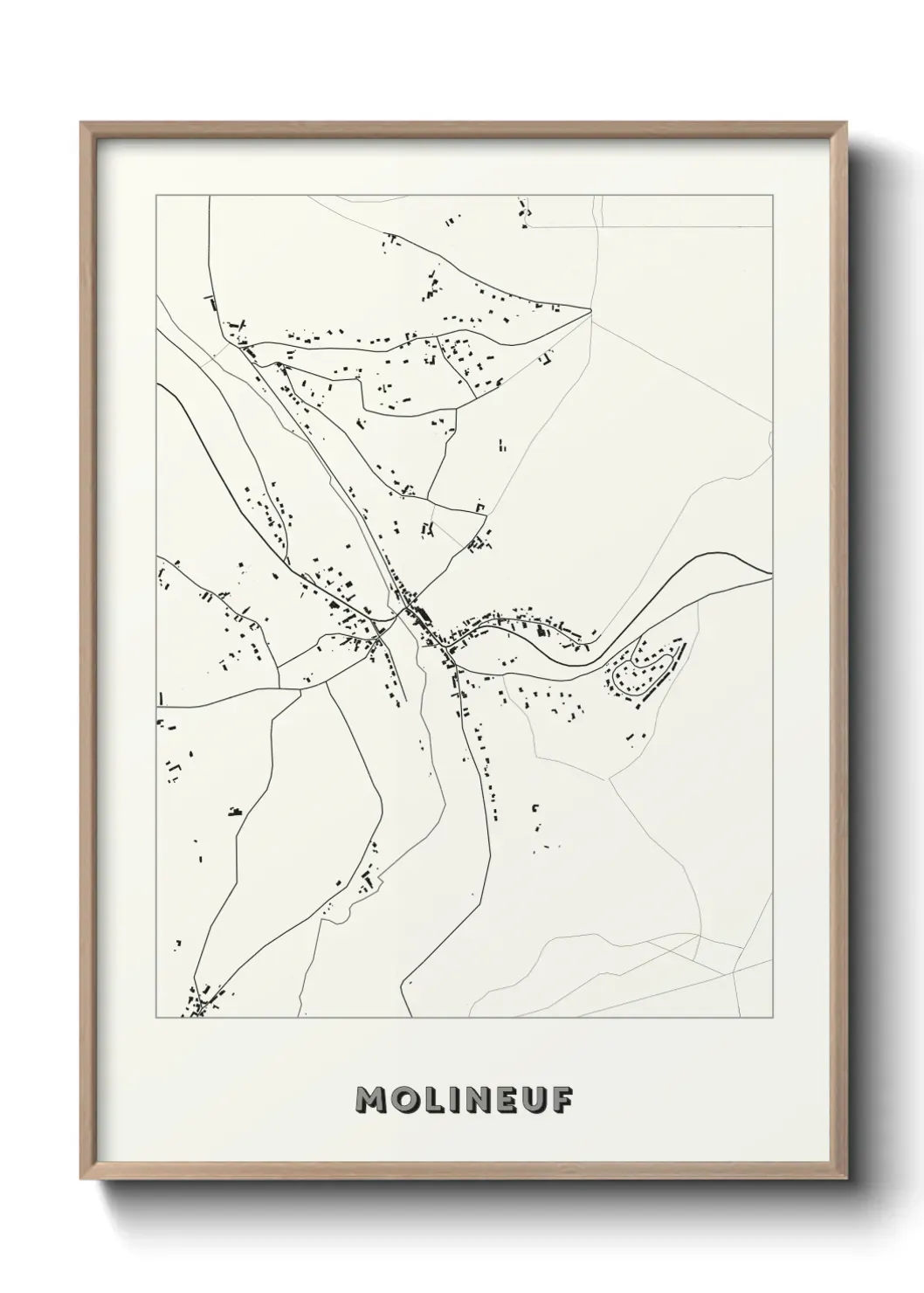 Un poster carte Molineuf
