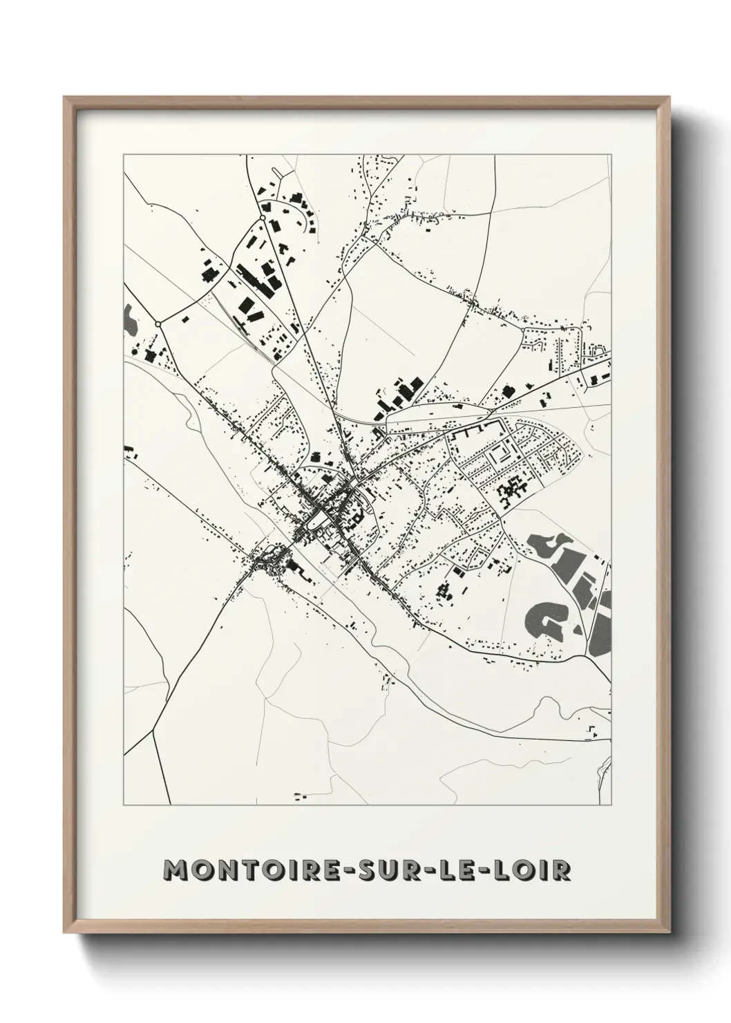 Un poster carte Montoire-sur-le-Loir