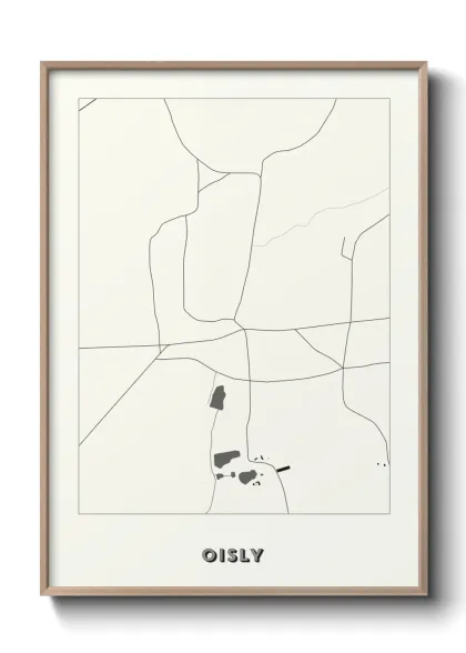 Une affiche de carte sur Oisly