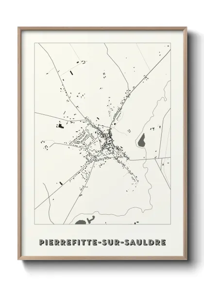 Une affiche de carte sur Pierrefitte-sur-Sauldre