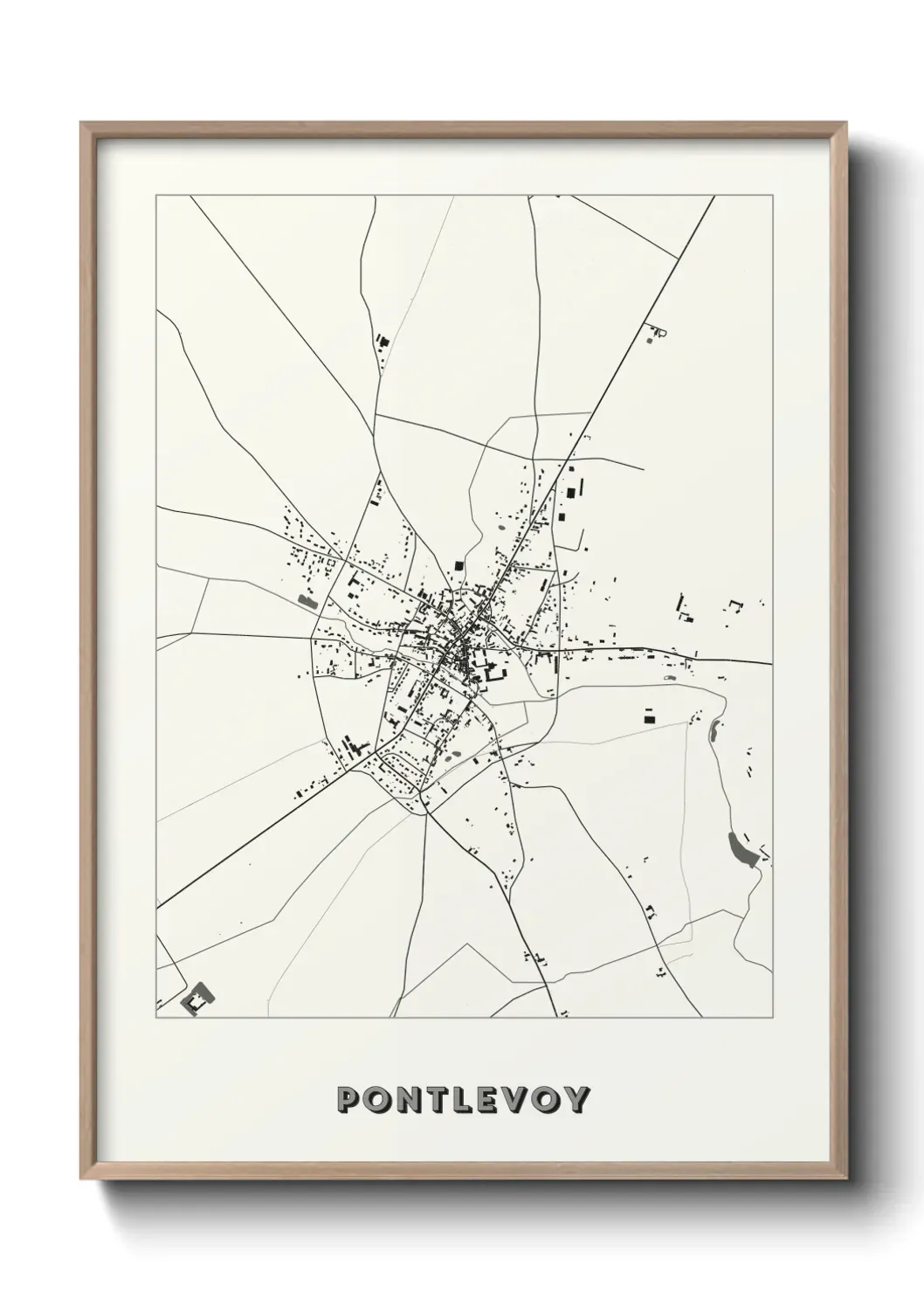 Un poster carte Pontlevoy