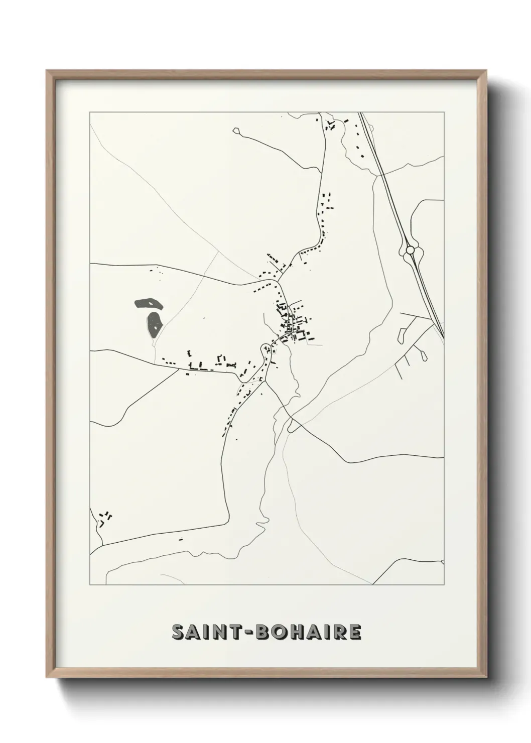 Un poster carte Saint-Bohaire