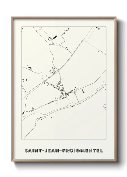 Une affiche de carte sur Saint-Jean-Froidmentel