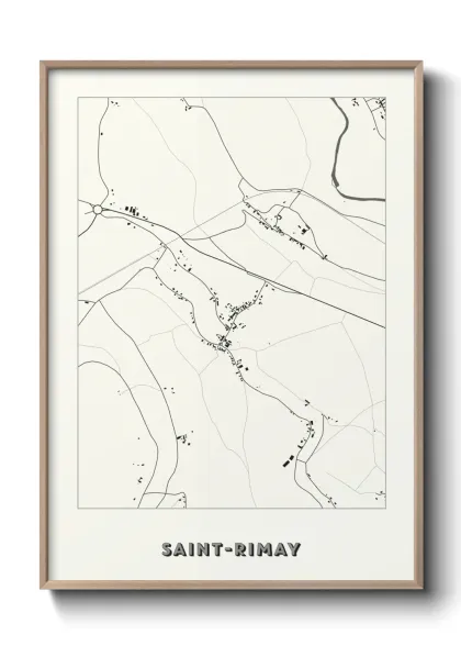 Une affiche de carte sur Saint-Rimay