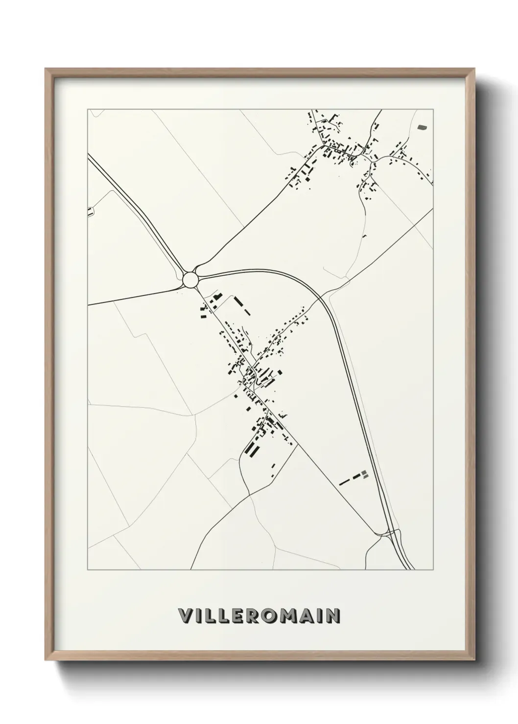 Un poster carte Villeromain