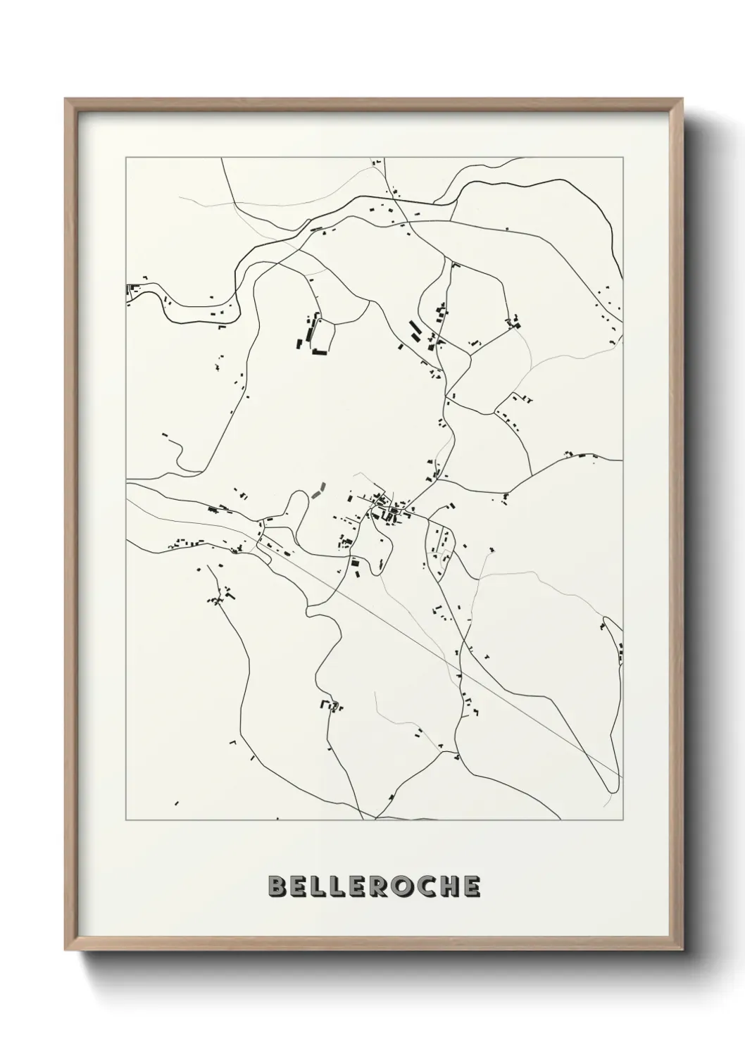 Un poster carte Belleroche