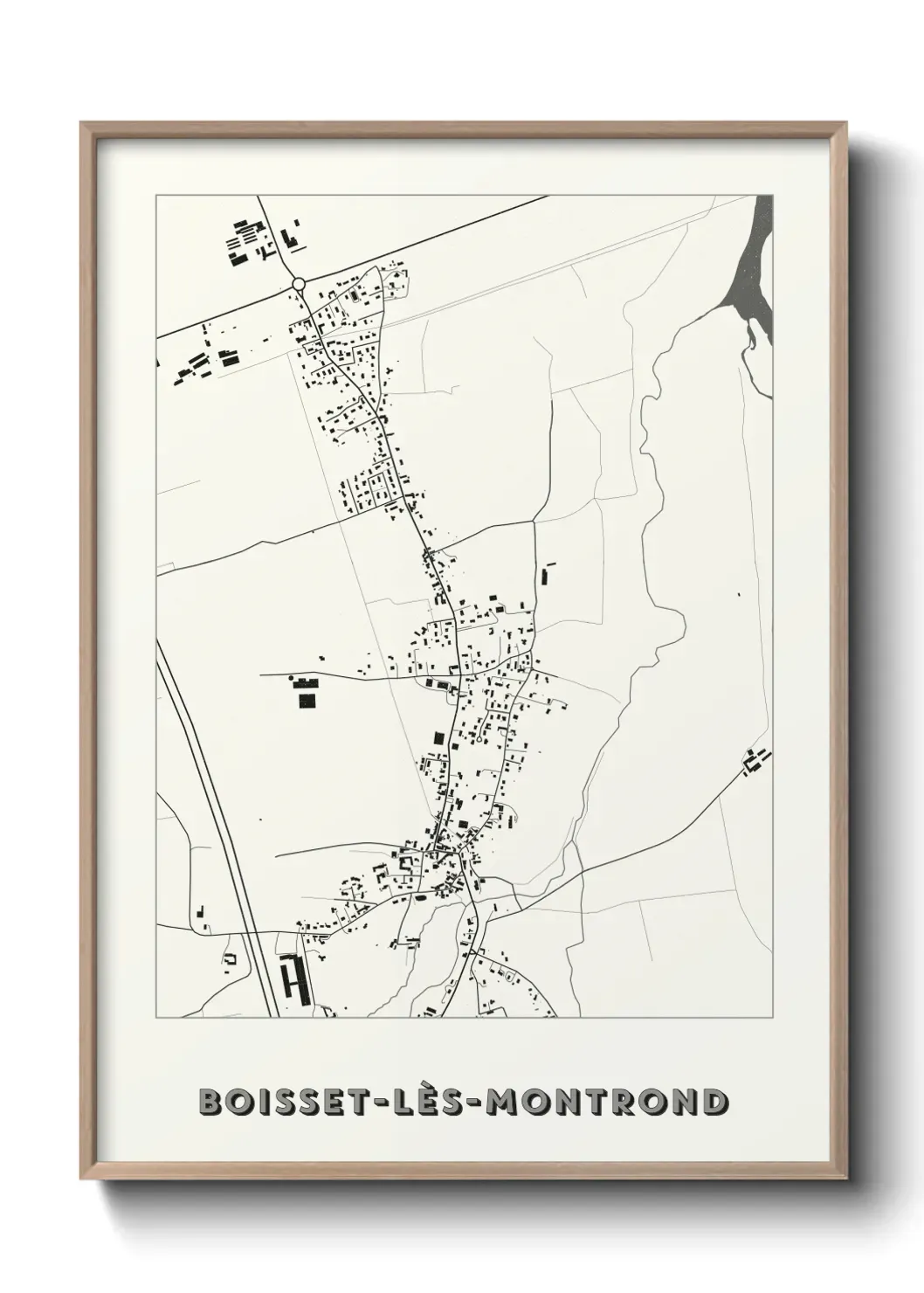 Un poster carte Boisset-lès-Montrond