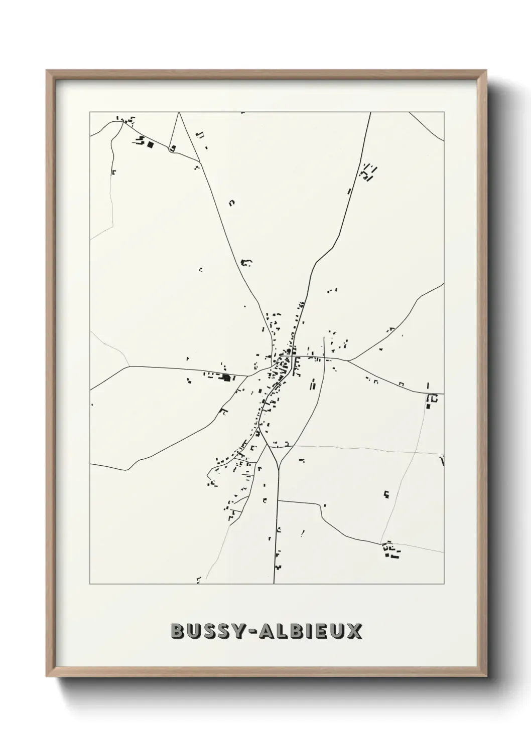 Un poster carte Bussy-Albieux