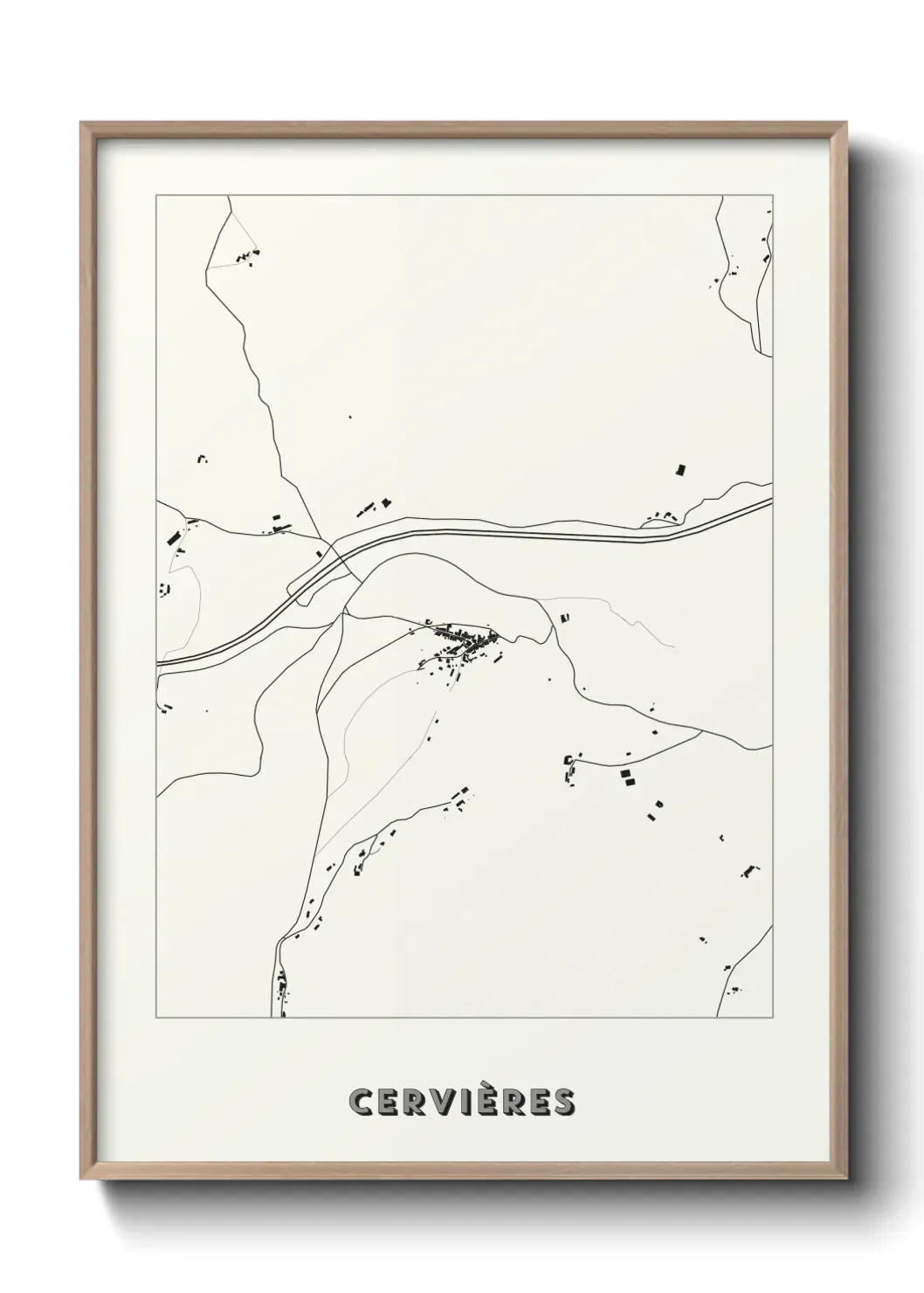Un poster carte Cervières