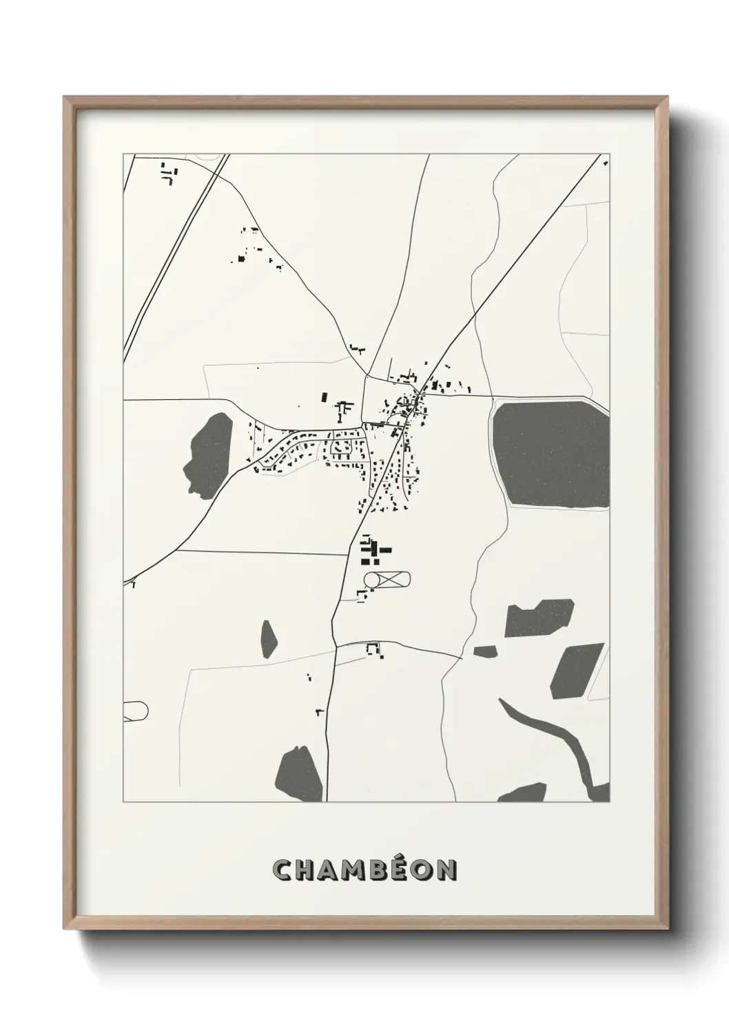 Un poster carte Chambéon