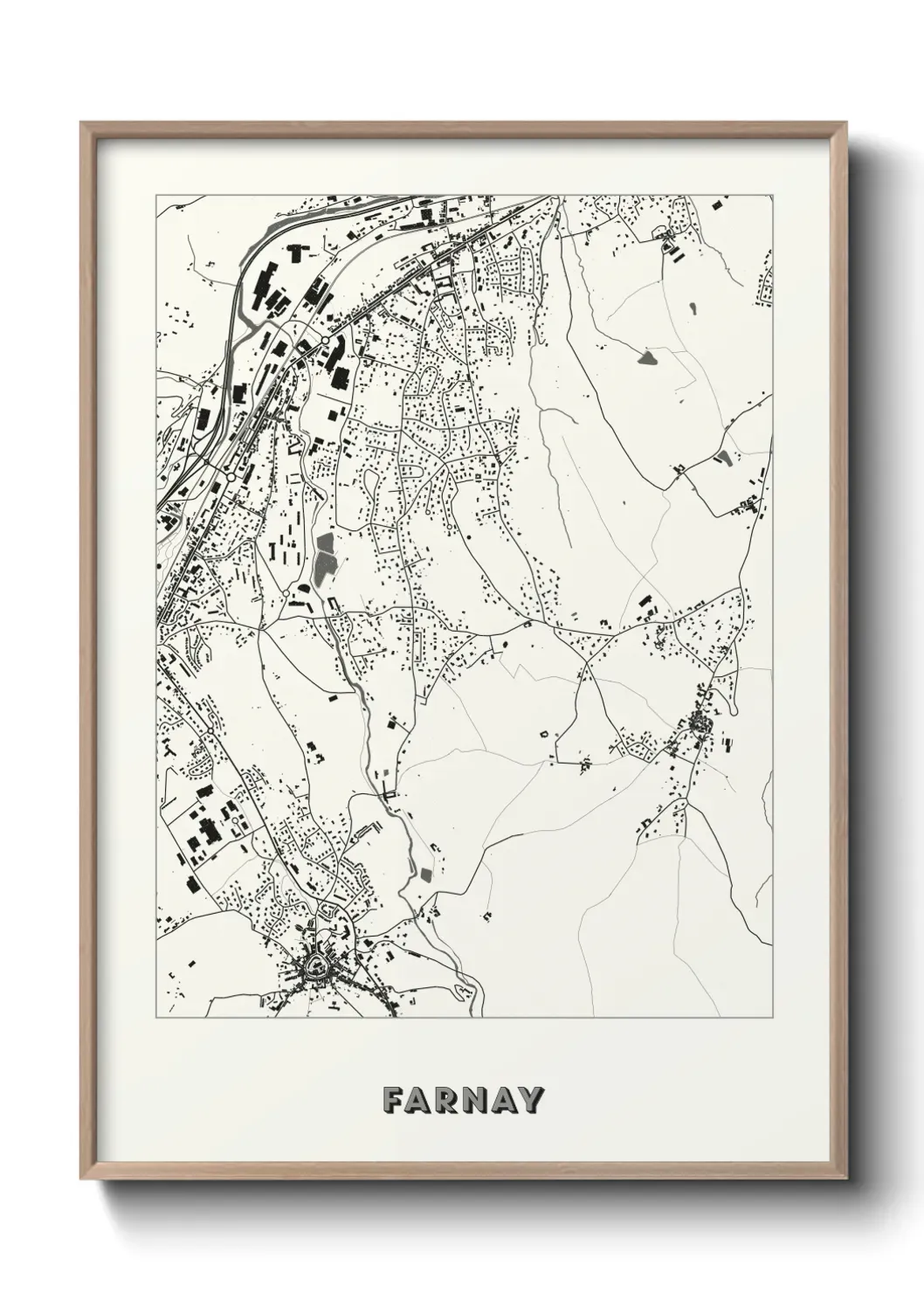 Un poster carte Farnay