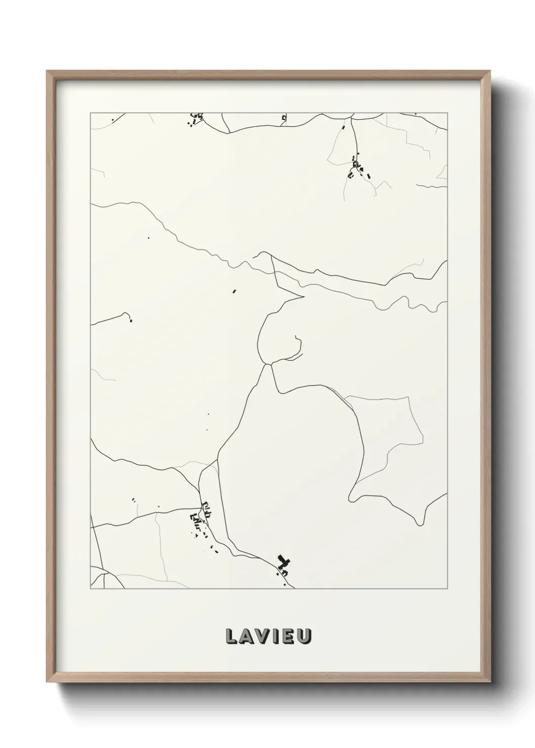 Un poster carte Lavieu