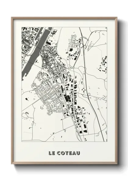 Une affiche de carte sur Le Coteau