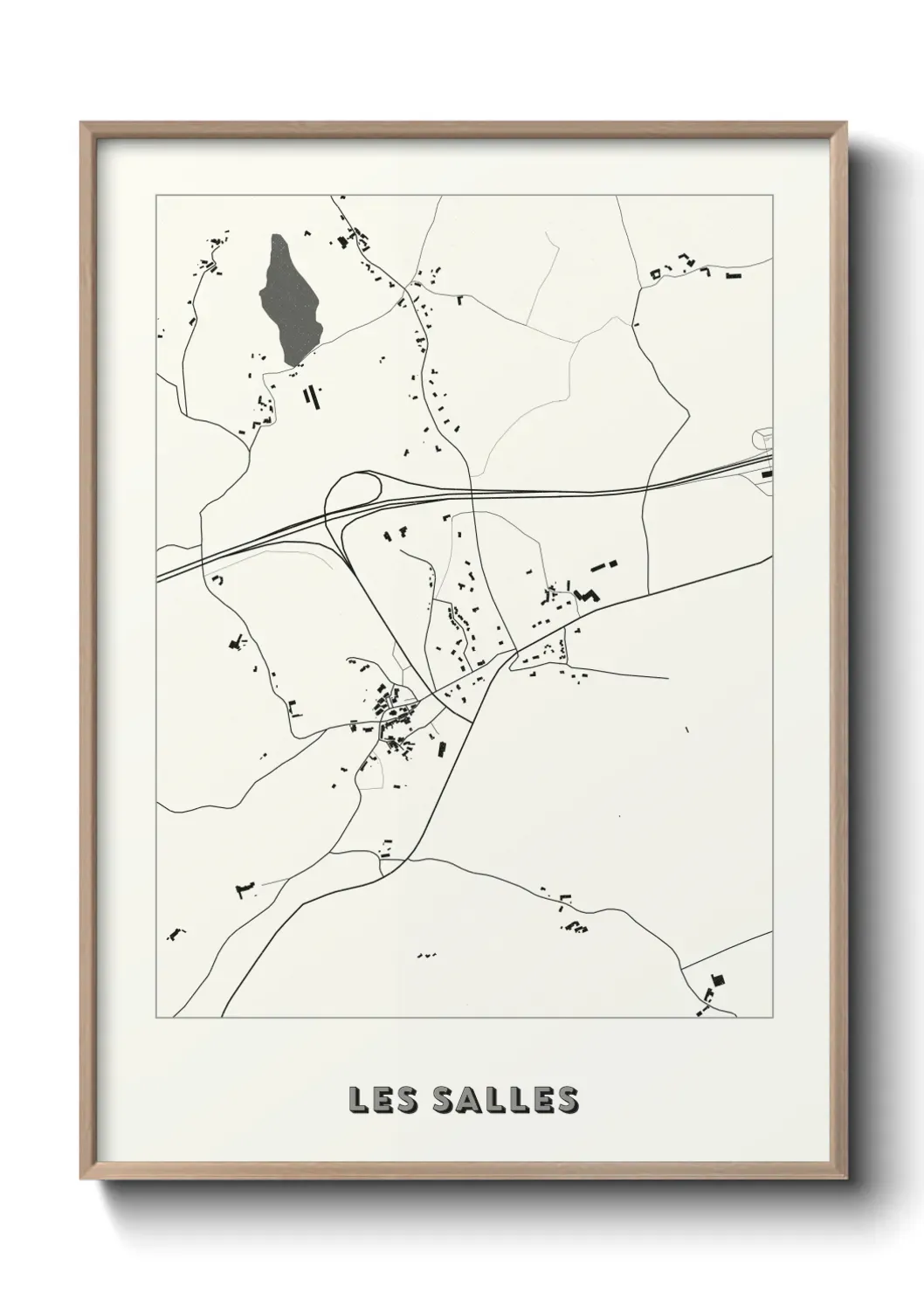 Un poster carte Les Salles