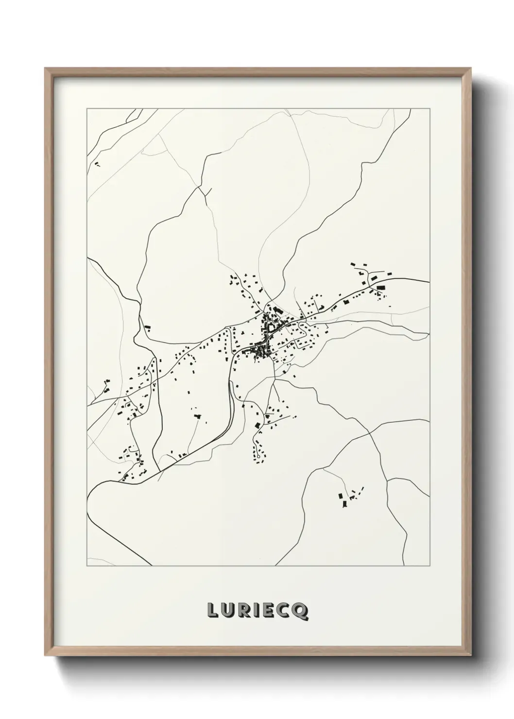 Un poster carte Luriecq