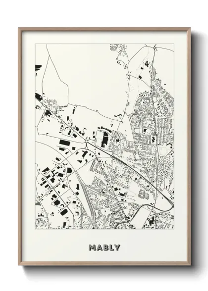 Une affiche de carte sur Mably