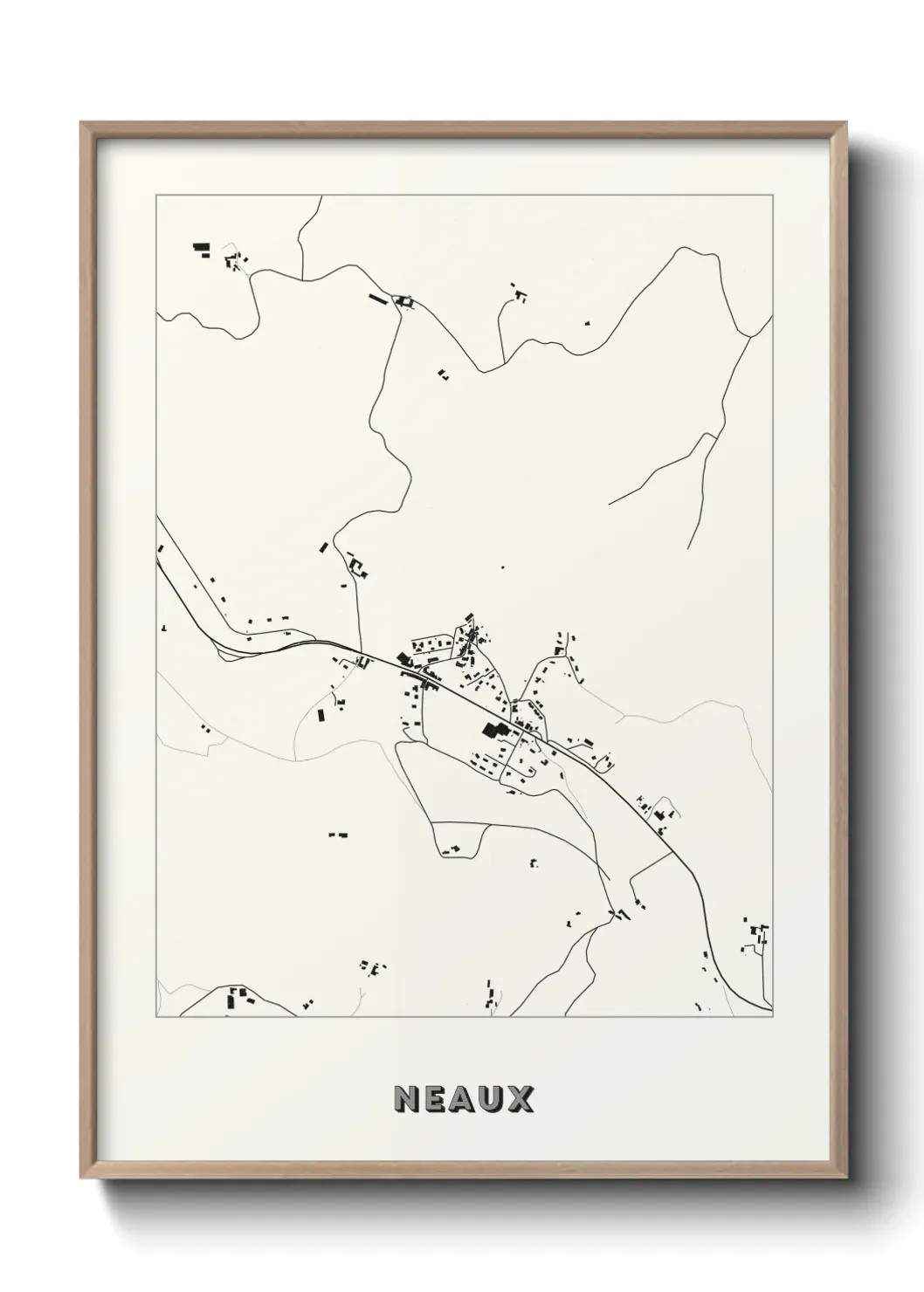 Un poster carte Neaux