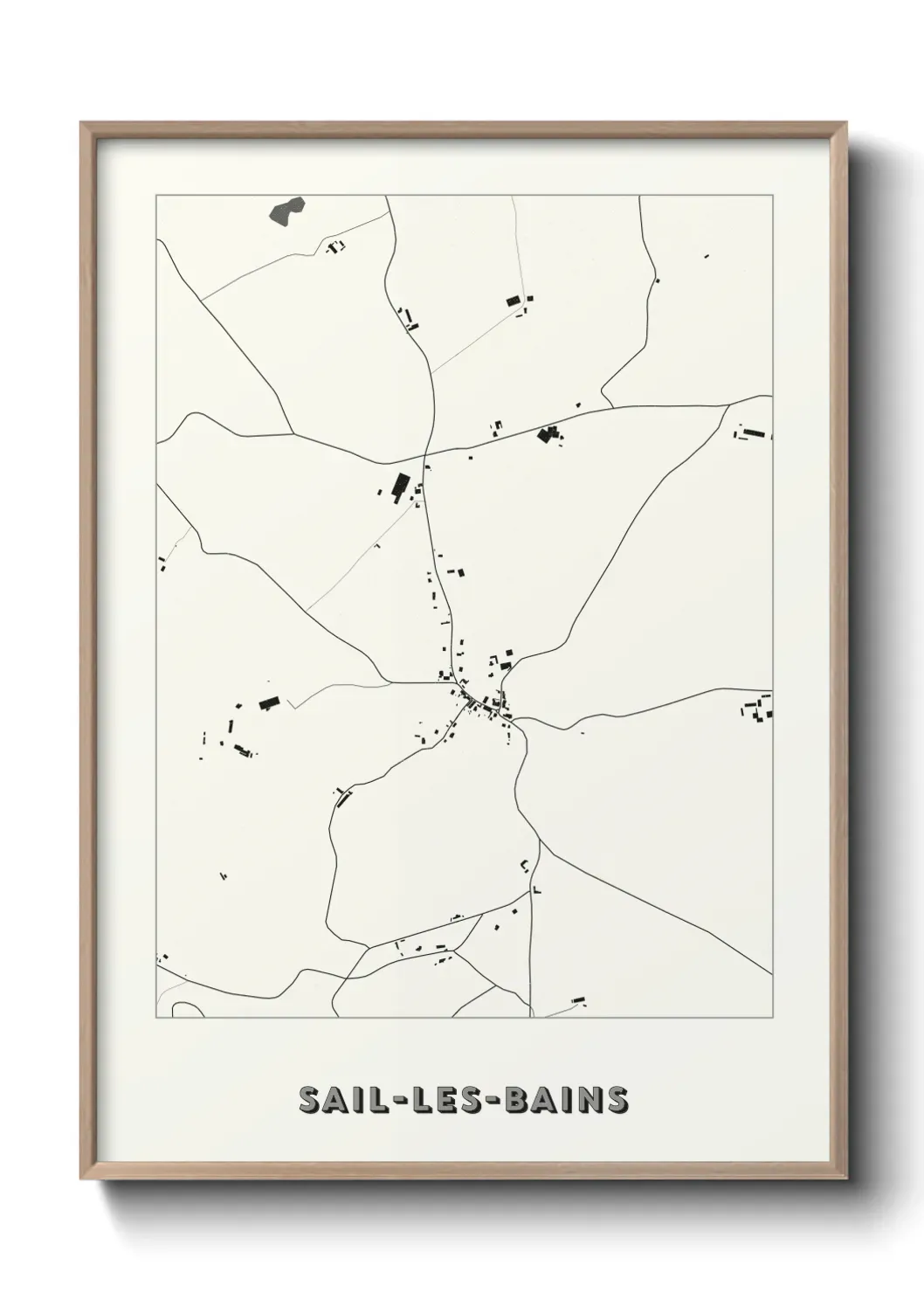 Un poster carte Sail-les-Bains