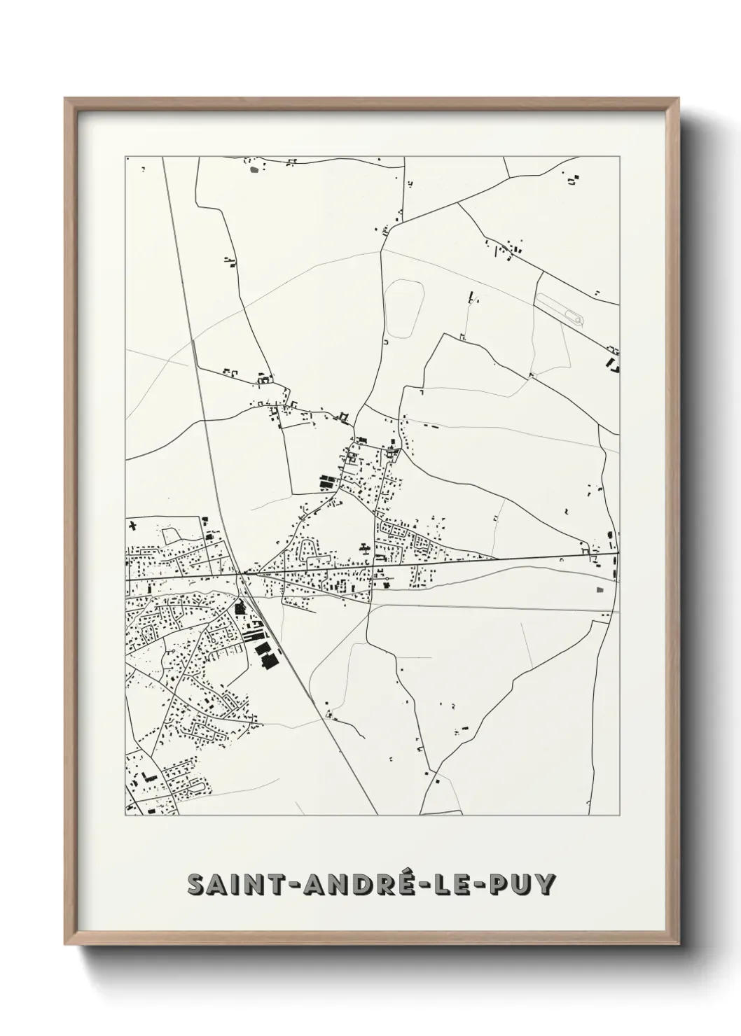 Un poster carte Saint-André-le-Puy