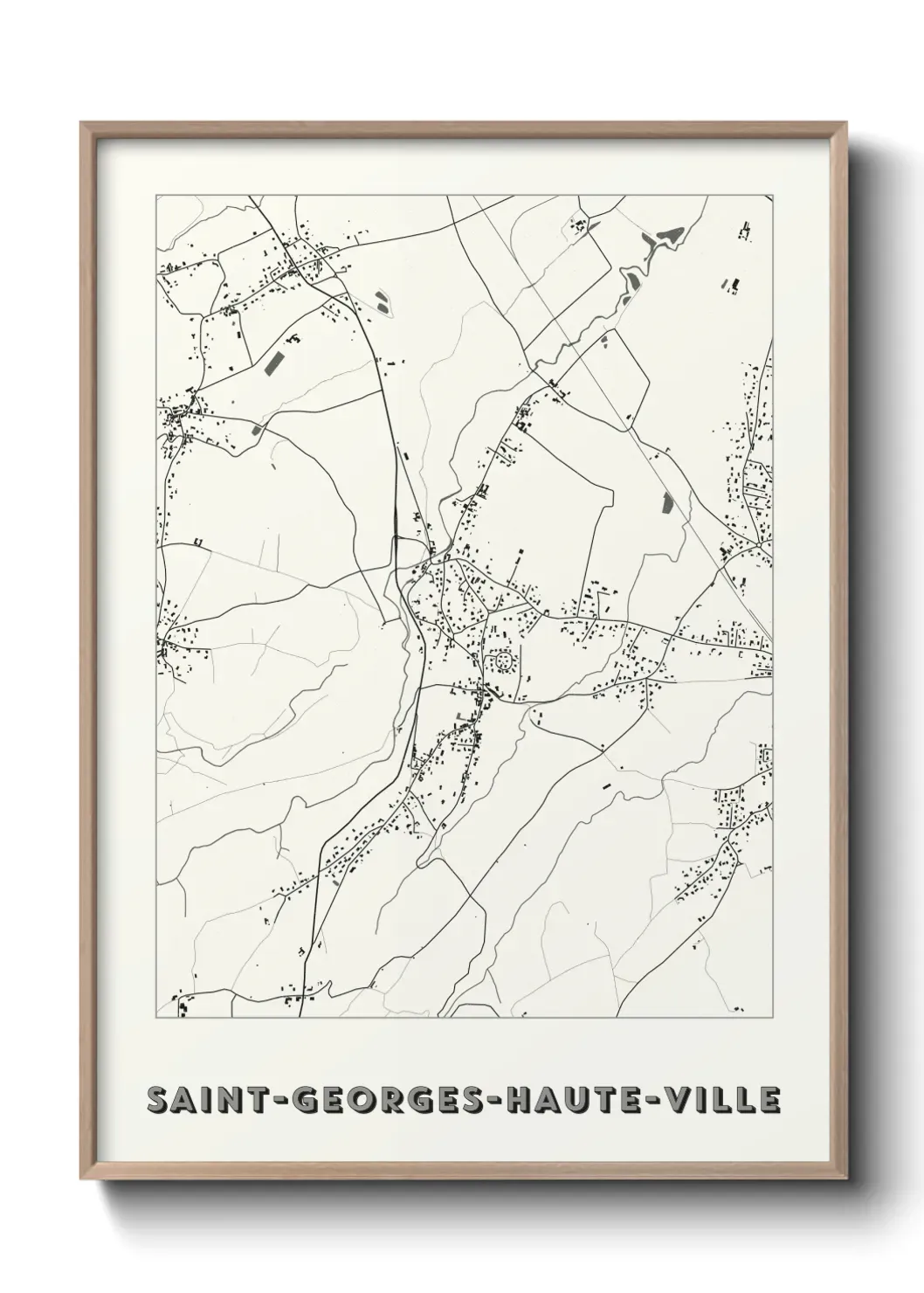 Un poster carte Saint-Georges-Haute-Ville