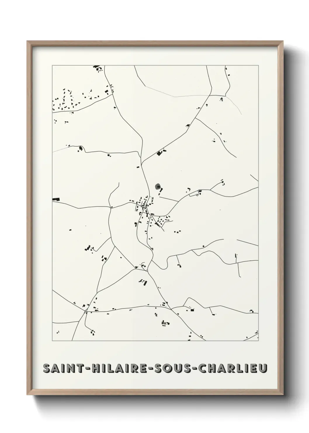 Un poster carte Saint-Hilaire-sous-Charlieu