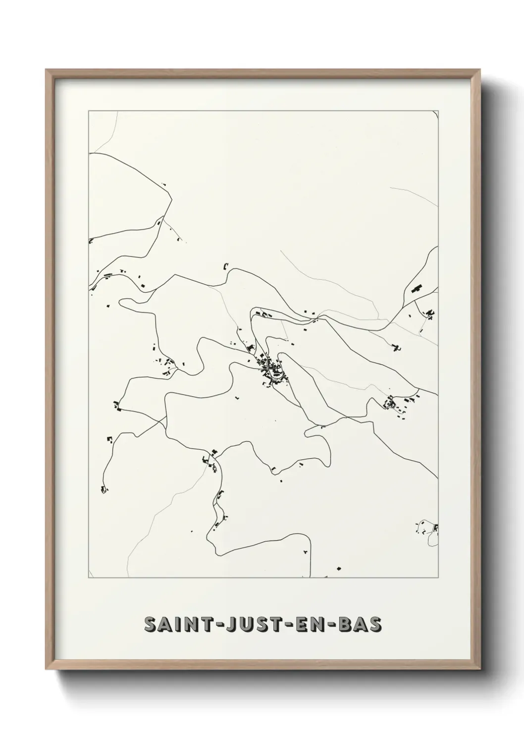 Un poster carte Saint-Just-en-Bas