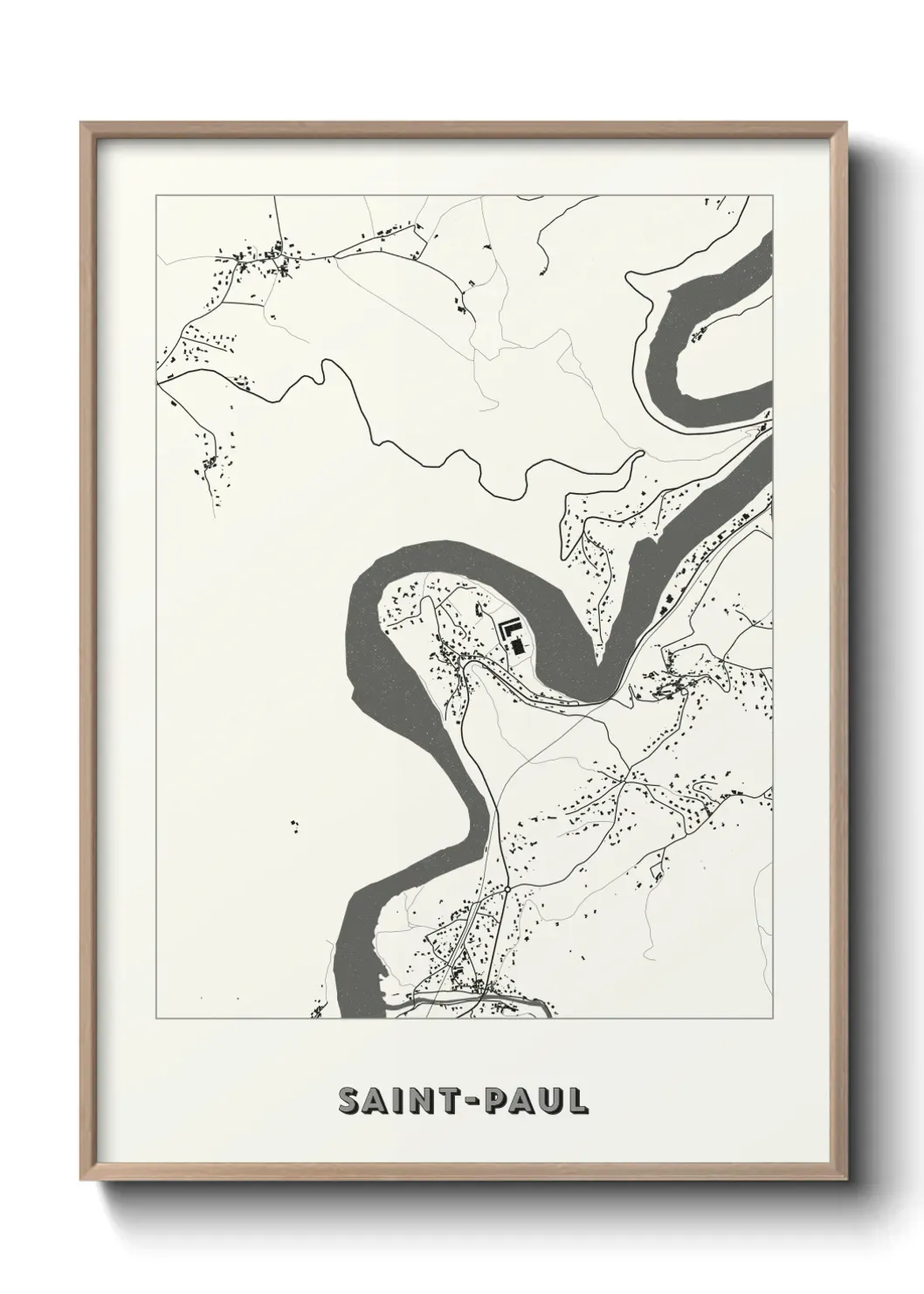 Un poster carte Saint-Paul