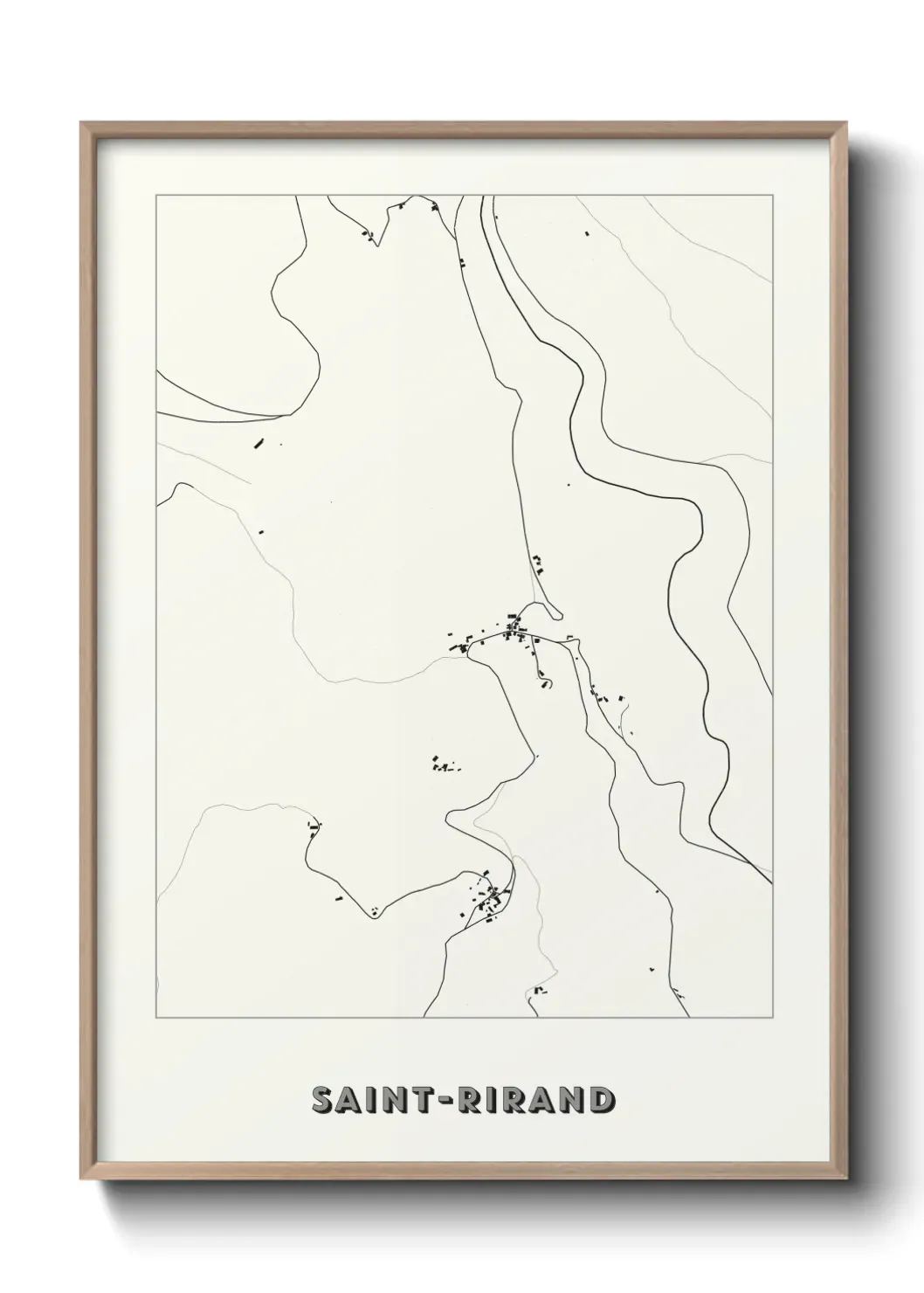 Un poster carte Saint-Rirand
