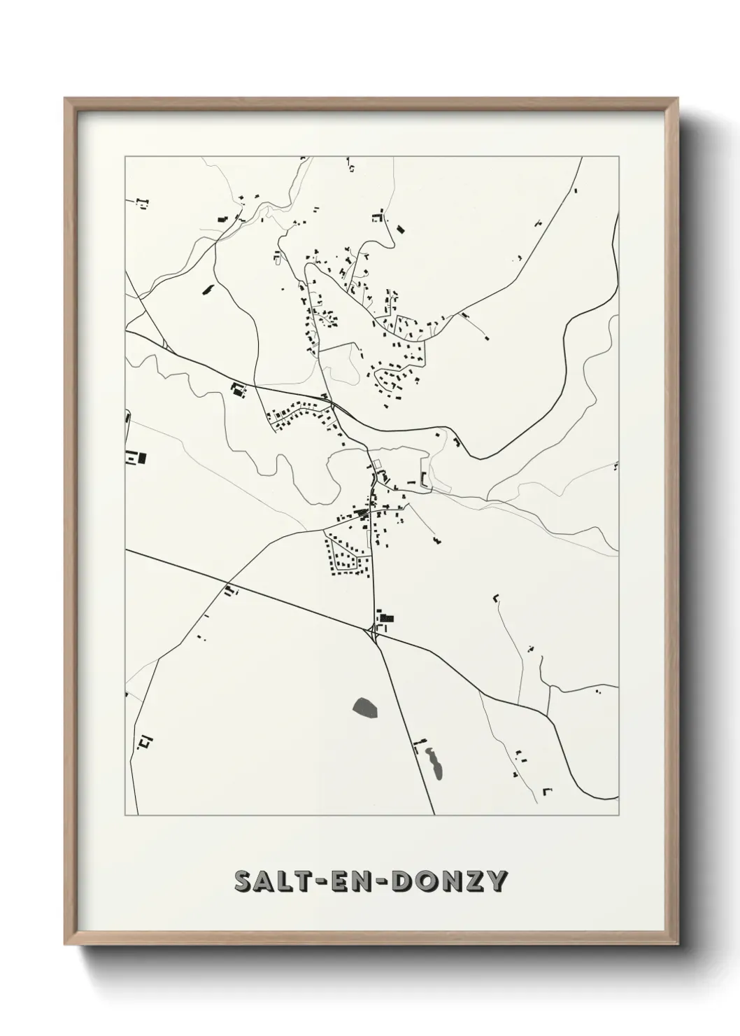 Un poster carte Salt-en-Donzy