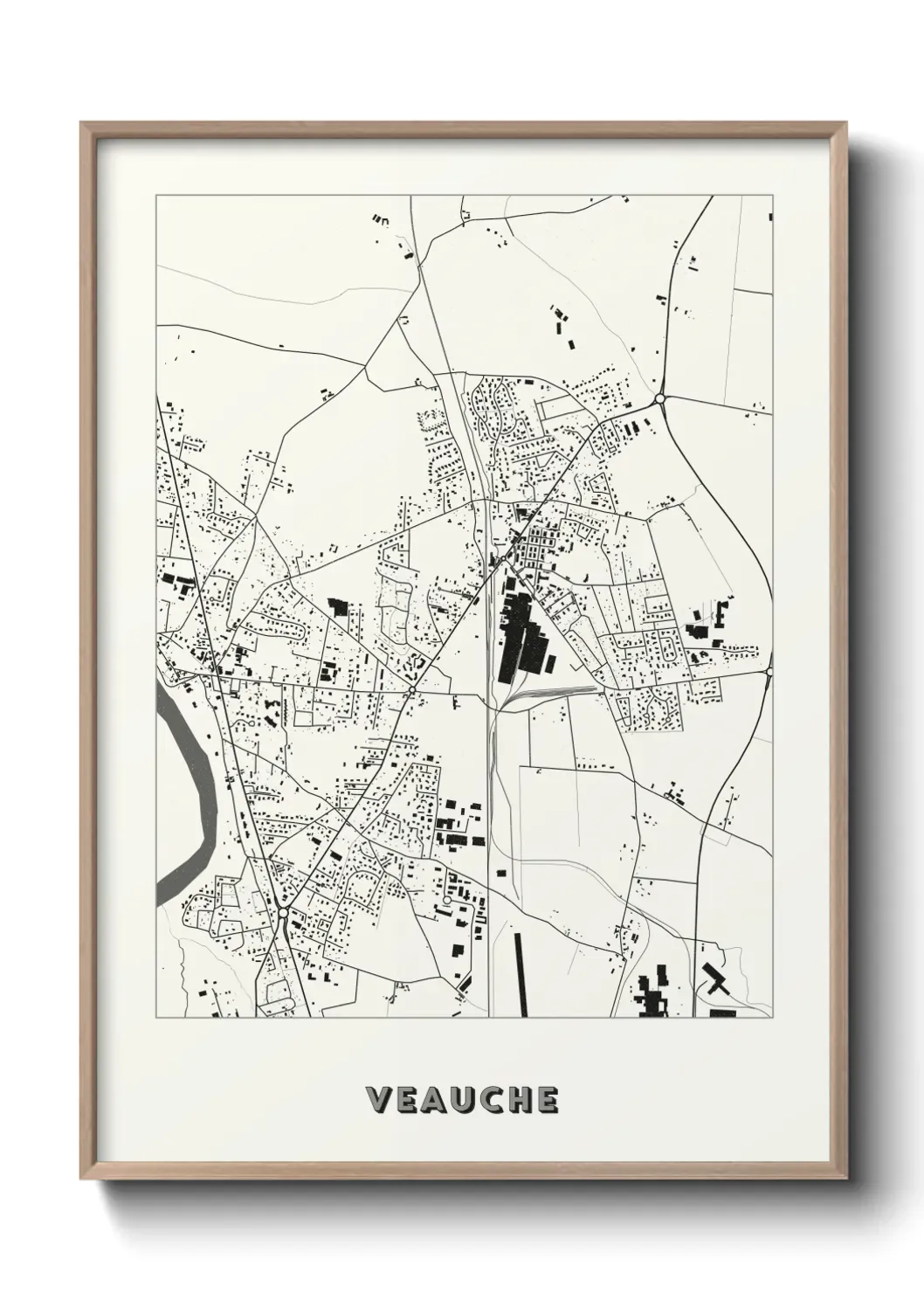 Un poster carte Veauche