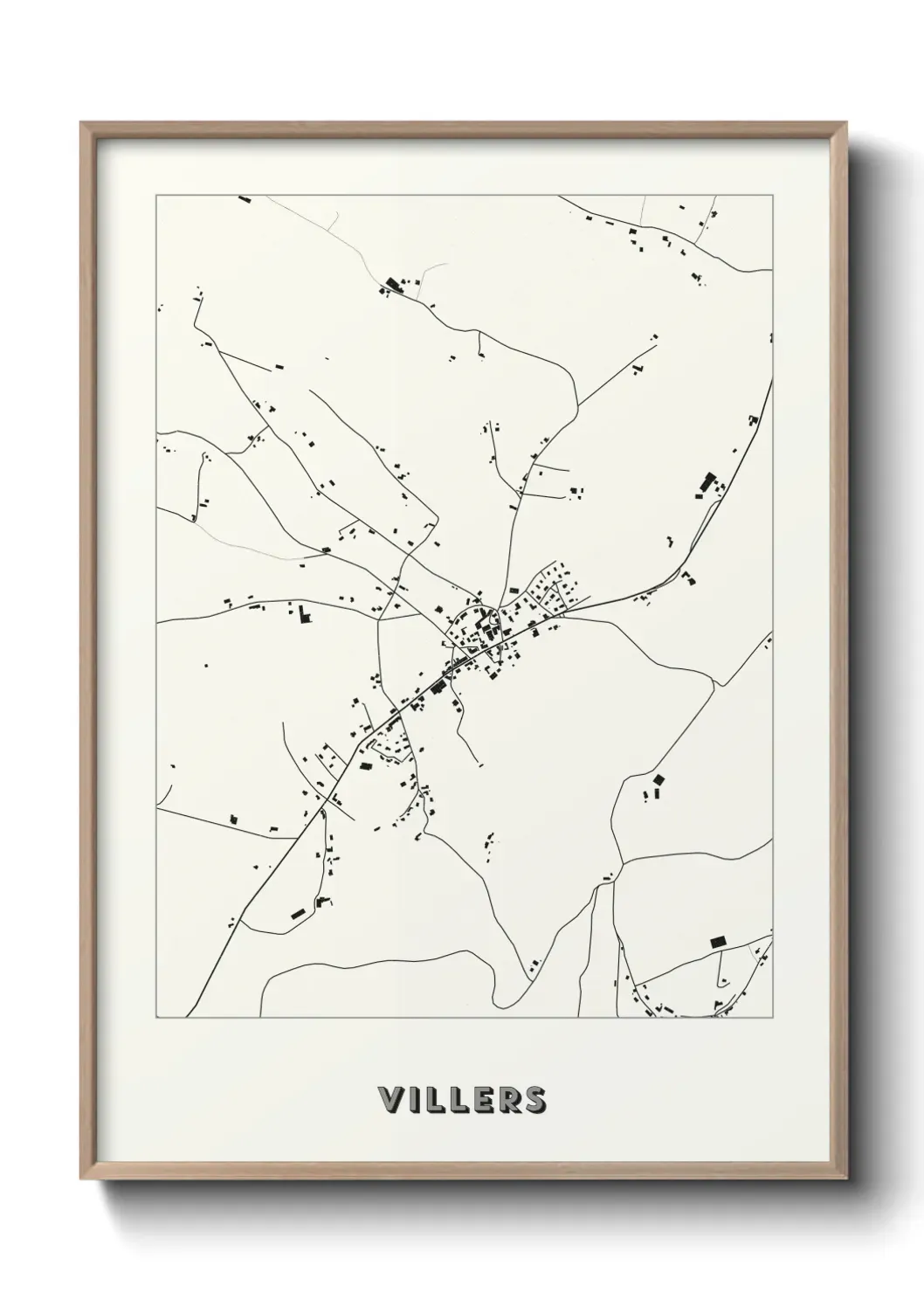 Un poster carte Villers