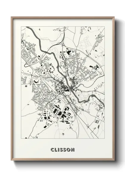 Une affiche de carte sur Clisson