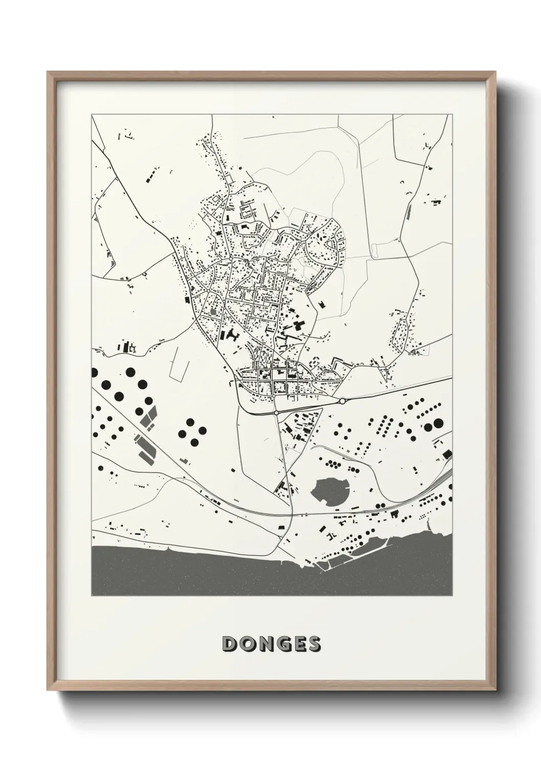 Un poster carte Donges