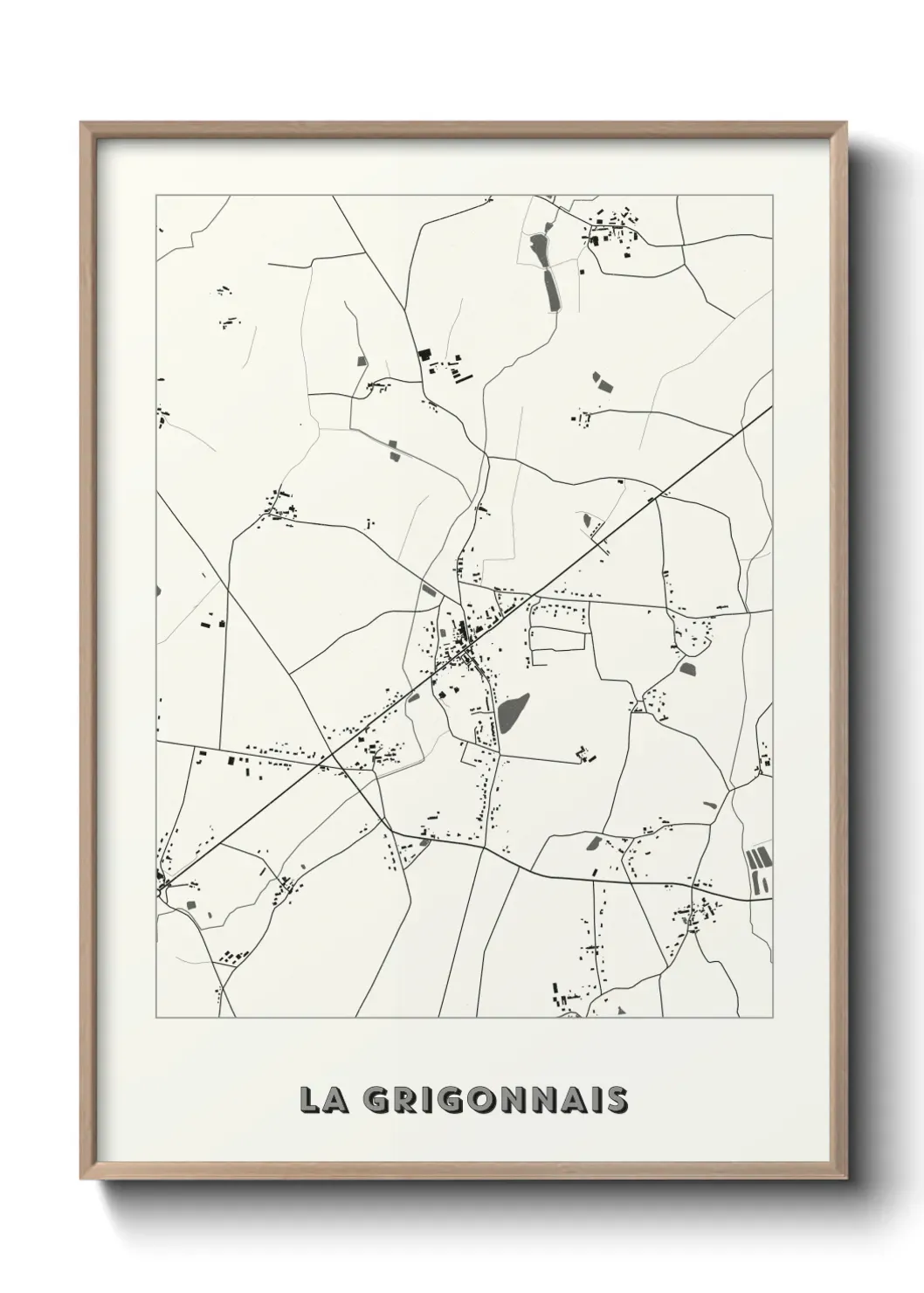Un poster carte La Grigonnais