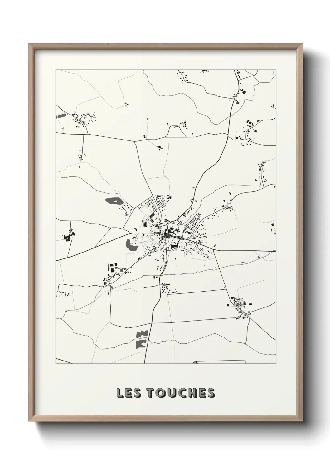 Un poster carte Les Touches