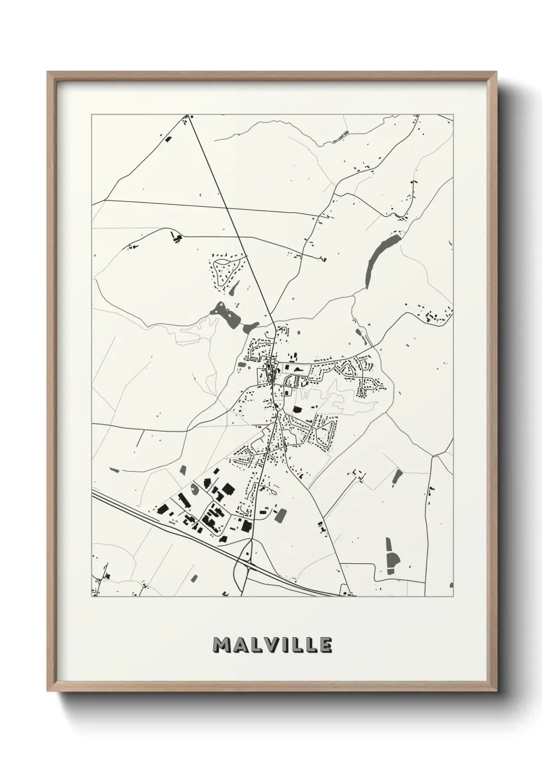 Un poster carte Malville